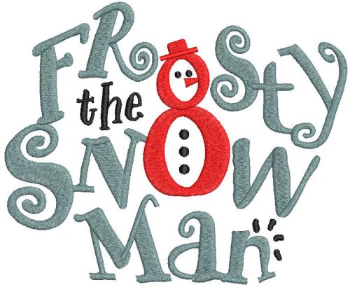 Frosty the snownman embroidery design