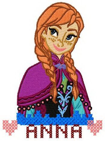 Anna Frozen 5 machine embroidery design