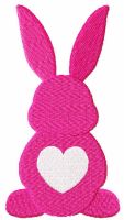 Diseño de bordado gratuito de conejito de Pascua amoroso