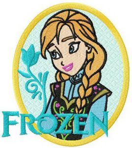 Anna badge embroidery design