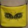 Owl Eyes butterfly design on bag embroidered