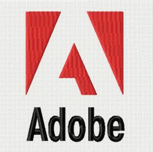 Adobe logo embroidery design