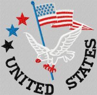 USA Eagle embroidery design