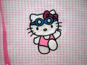 hello kitty swim embroidery baby outfit