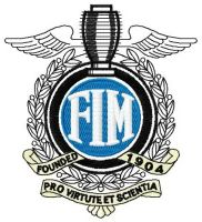 FIM logo embroidery design
