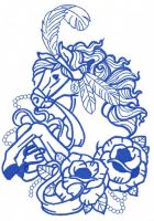 Circus horse 2 embroidery design