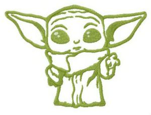 Yoda wait! embroidery design