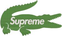 Lacoste Supreme crocodile embroidery design