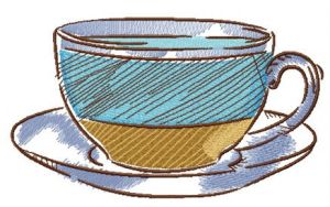 Striped cup embroidery design