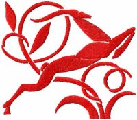 Antelope embroidery design