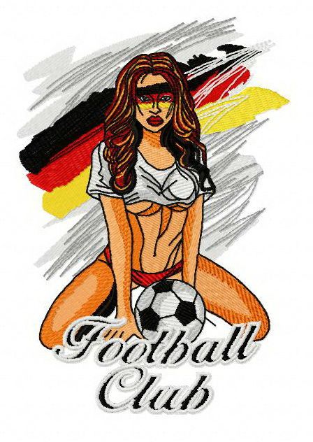 German football fan machine embroidery design      
