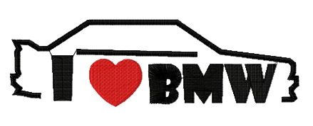 I love BMW machine embroidery design