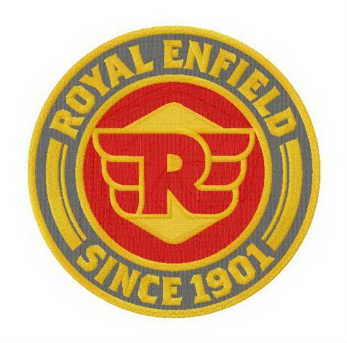 Royal Enfield logo machine embroidery design