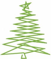 Diseño de bordado gratuito de arte del árbol de Navidad.