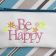 Beauty bag with be happy free embroidery design