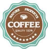 Coffee Labels American Classic style embroidery design