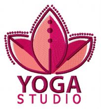 Yoga studio embroidery design