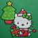 Embroidered Christmas Hello kitty design
