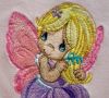 Baby outfit with Little Fairy machine embroidery design