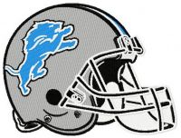 Detroit Lions helmet embroidery design