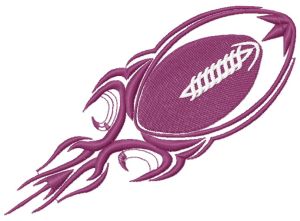 American football ball embroidery design