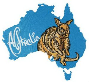 Australian Kangaroo embroidery design