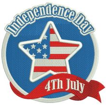 Independence day embroidery design