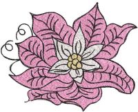 Pink spring flower free embroidery design