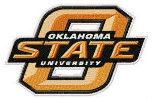 Oklahoma State University logo embroidery design