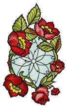 Decoration with poppies 2 embroidery design