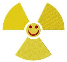 Chernobyl smile logo embroidery design