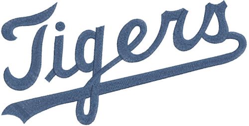 Detroit Tigers script wordmark embroidery design