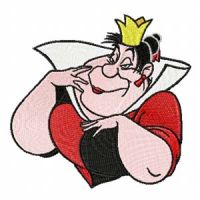 Queen embroidery design