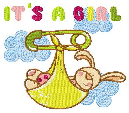 It's a girl machine embroidery design