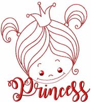 Cute little princess free embroidery design