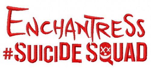 Suicide Squad Enchantress 3 machine embroidery design