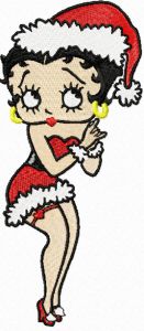 Betty Boop Christmas embroidery design