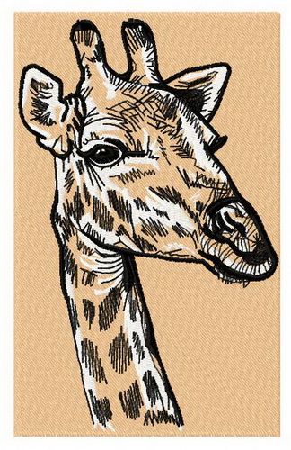 Giraffe 2 machine embroidery design
