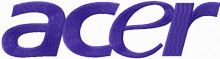 ACER logo embroidery design