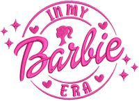 Barbie in my era embroidery design
