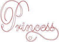 Princess wordmark 2 embroidery design