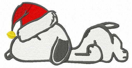 Sleeping before Christmas machine embroidery design