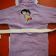 Purple embroidered bathrobe with Dora and monkey