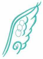 Blue wing free embroidery design