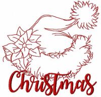 Christmas Santa Hat free embroidery design