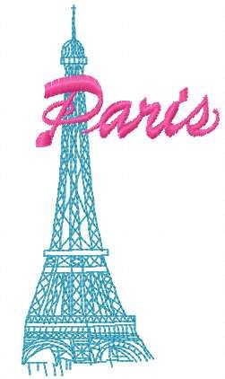 Paris Eiffel tower free embroidery design