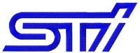 Subaru STi logo embroidery design