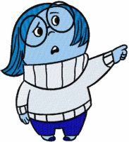 Sadness embroidery design
