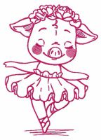 Piggy's performance embroidery design