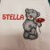 Towel teddy bear embroidery design
